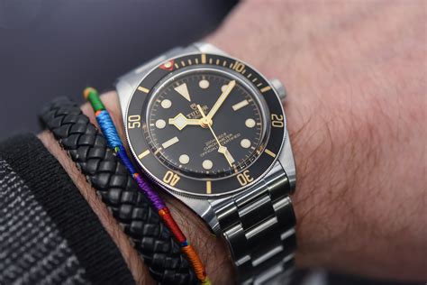 tudor 39mm black bay on wrist|tudor black bay sale.